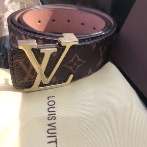Brown & Gold LV Belt